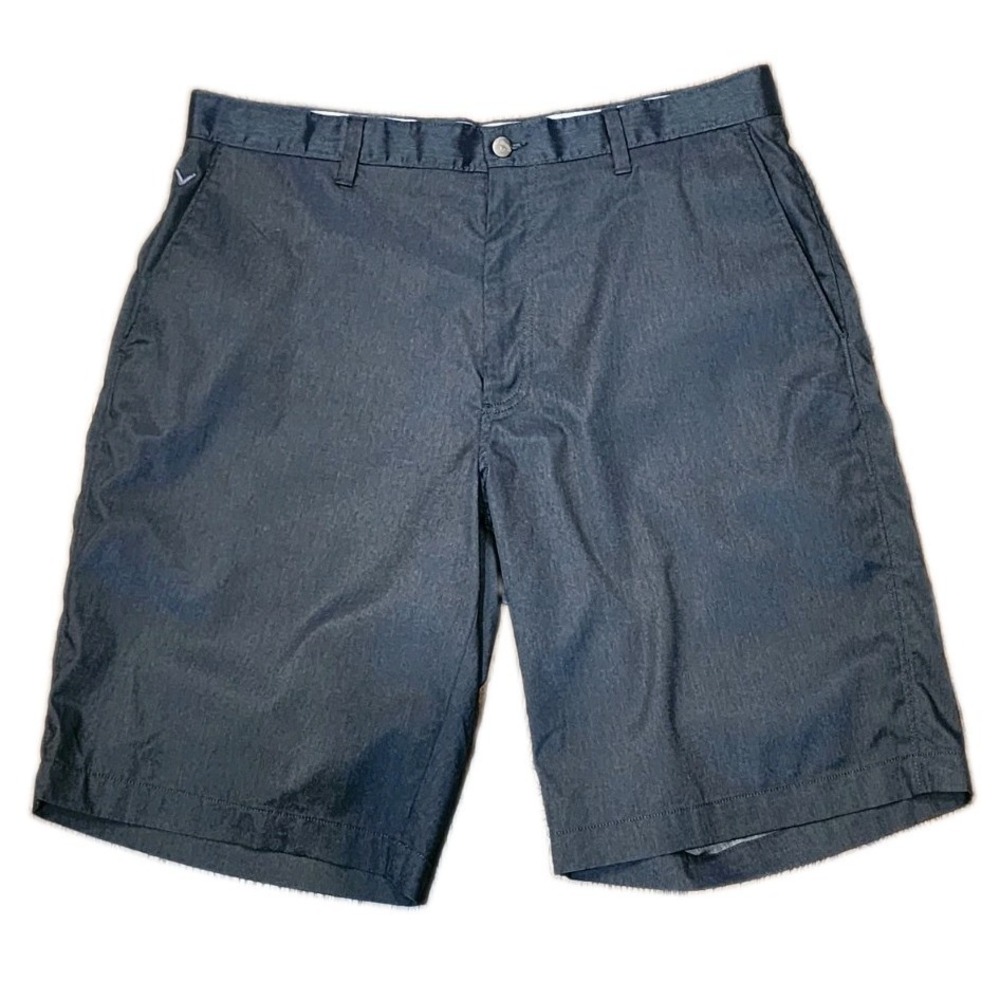 Callaway Men's Chino Shorts, Size 36, Dark Gray, Inseam 10.5", Performance Golf